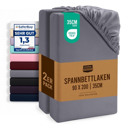 Spannbettlaken 2er set - spannbettlaken,