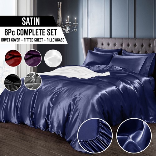 Satin bettwäsche set 6tlg - set,